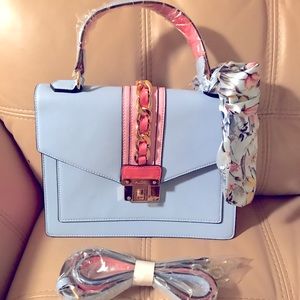 Aldo glendaa Glenda cross body bag pink blue scarf